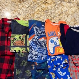 5 pair- Boys 8-10 long sleeve winter PJs.